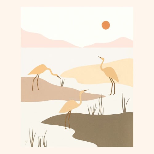 Marsh Birds | Prints by Elana Gabrielle. Item made of paper