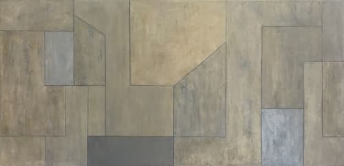 Sand Storm —Geometric Abstract Painting | Oil And Acrylic Painting in Paintings by stephen cimini. Item made of canvas