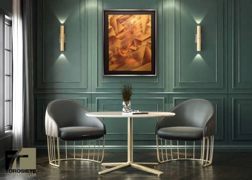 "URBAN METAMORPHOSIS", Original Mixed Media on Arches | Mixed Media by Noel Suarez. Item made of synthetic