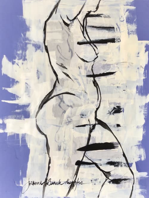 Her Scars Had Turned to Poetry | Mixed Media by Joanne Beaule Ruggles. Item in mid century modern or contemporary style