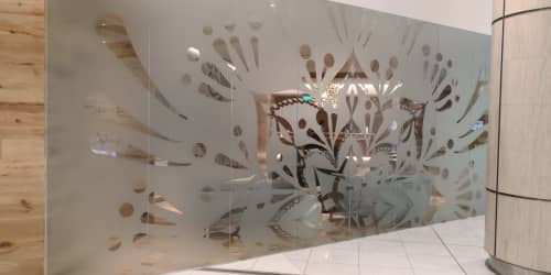 Mandala Window Decal | Murals by Urbanheart | Pure Yoga Suntec City in Singapore. Item composed of glass