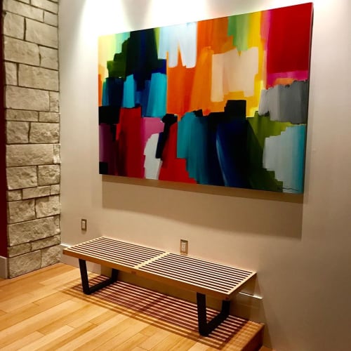 Paint the Sky | Oil And Acrylic Painting in Paintings by Julie Hansen. Item made of canvas with synthetic