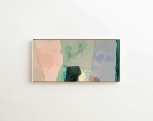 'as my mind wanders no. 02', 36" x 72" | Oil And Acrylic Painting in Paintings by maja dlugolecki. Item composed of canvas and synthetic
