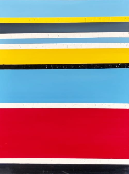 Strips | Oil And Acrylic Painting in Paintings by Hugo Auler Jr. Art | Playa Vista in Los Angeles. Item made of canvas