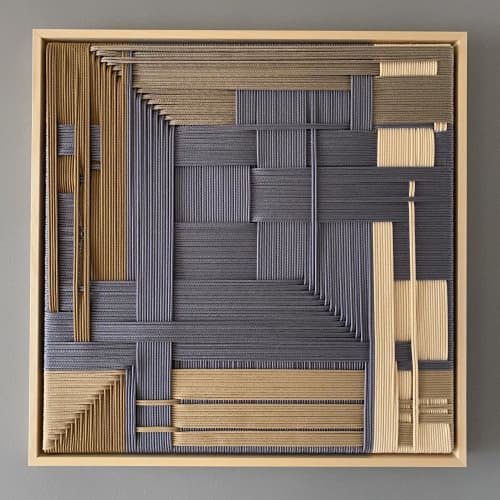 Figurative Slate Grey | Tapestry in Wall Hangings by Fault Lines by Matthias de Vogel