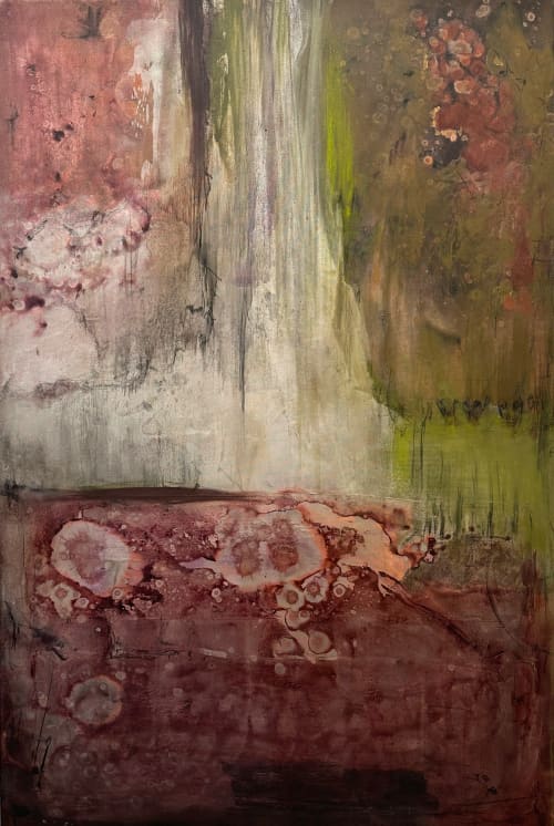 Floral Obsidian | Mixed Media in Paintings by El Løvaas