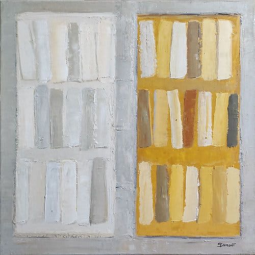 Amarillo | Oil And Acrylic Painting in Paintings by Sophie DUMONT. Item composed of canvas in minimalism or contemporary style