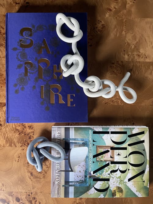 Chain Knot Series | Sculptures by Purely Porcelain. Item composed of ceramic in contemporary or coastal style