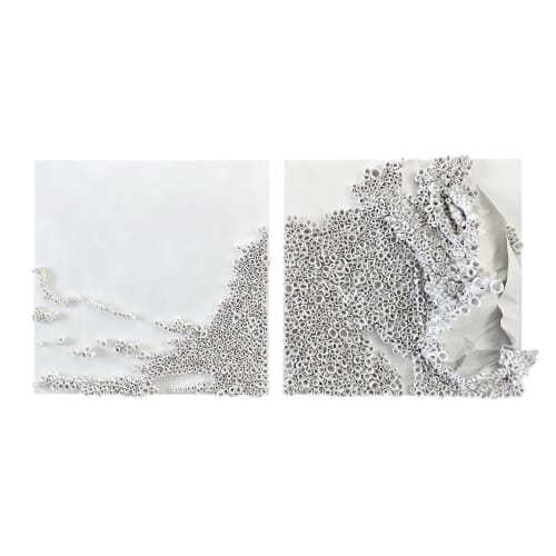 Rolled Petal Response | Wall Sculpture in Wall Hangings by Lauren Naomi. Item composed of ceramic and paper