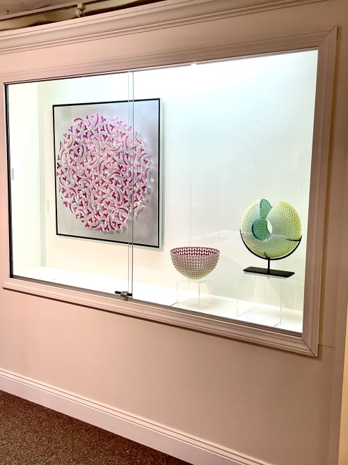 Blossoming | Wall Sculpture in Wall Hangings by Carrie Gustafson. Item composed of glass