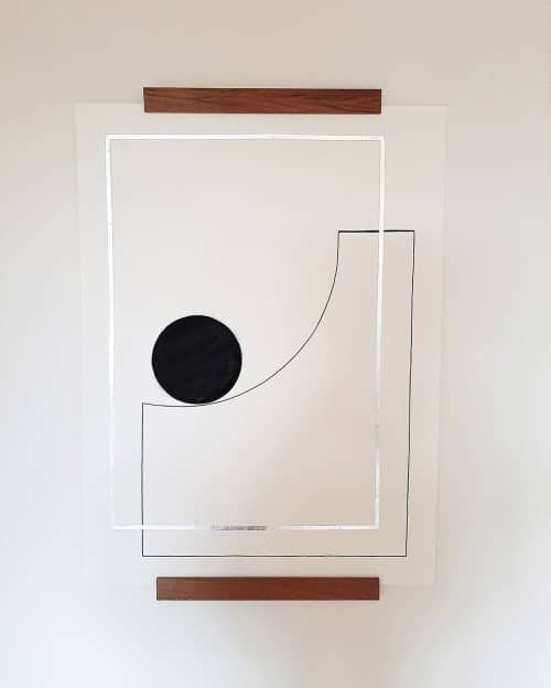 Inner Space | Oil And Acrylic Painting in Paintings by Chrysa Koukoura. Item composed of paper & synthetic compatible with minimalism style