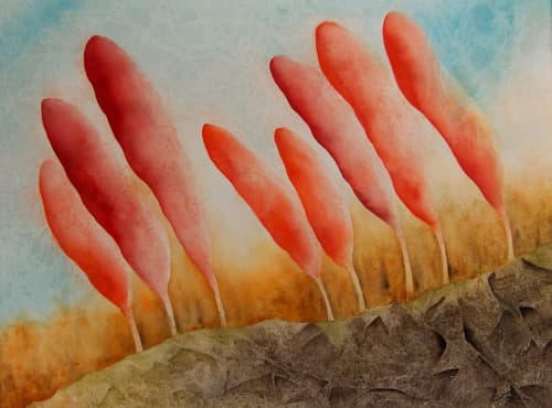 Against the wind | Watercolor Painting in Paintings by Laila Vazquez. Item composed of paper in mid century modern or contemporary style