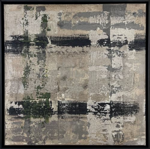 Green on the Left - Original mixed-media abstract | Mixed Media in Paintings by J. Kent Martin