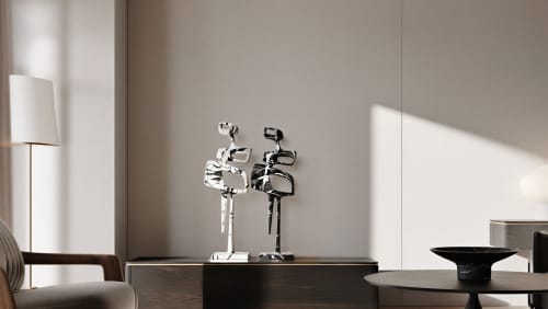 Yin and Yang 2026 | Sculptures by Anastasiia Krykun. Item composed of bronze compatible with minimalism and contemporary style