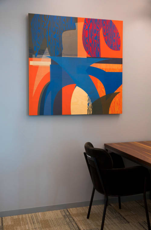 "Santa Cruz" | Mixed Media by ANTLRE - Hannah Sitzer | Google RWC SEA6 in Redwood City. Item made of wood