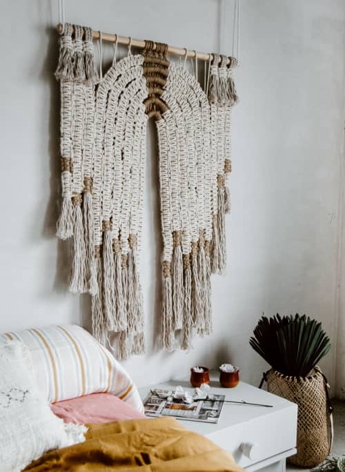 Natural Linen Rainbow Wall Art by Ranran Design by Belen Senra at Byron