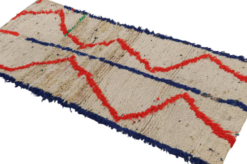 Vintage Azilal Moroccan Runner Rug, with Geometric Patterns | Area Rug in Rugs by Rug and Kilim