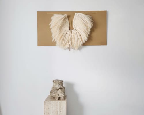 Sital Totem | Wall Sculpture in Wall Hangings by Anna Carmona. Item composed of leather and fiber