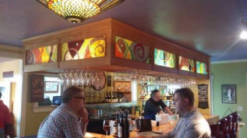 Illuminated Mosaic Panels | Art & Wall Decor by JK Mosaic, LLC | Swing Wine Bar in Olympia. Item made of glass