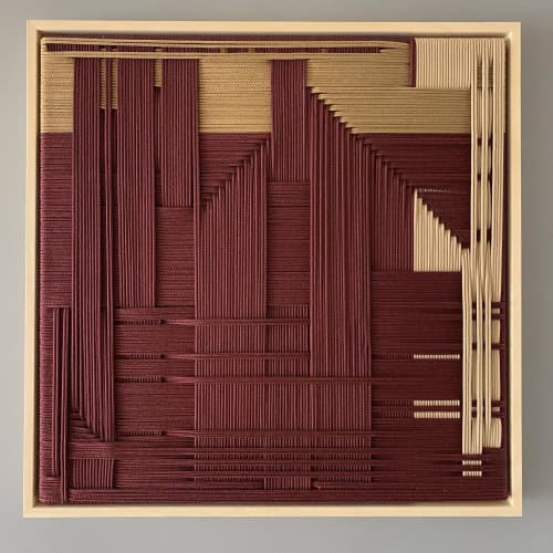 Figurative Burnt Aubergine | Tapestry in Wall Hangings by Fault Lines. Item made of fiber