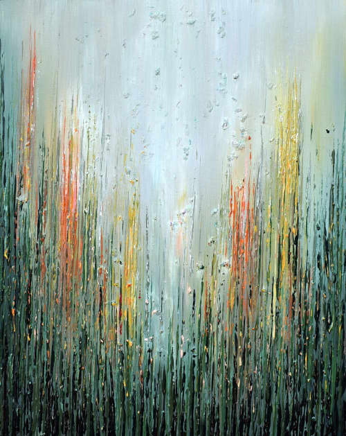 Shade of Wildflowers II | Oil And Acrylic Painting in Paintings by DANIELA PASQUALINI. Item composed of synthetic