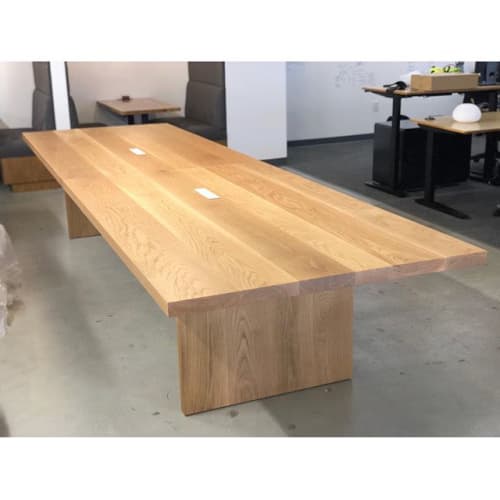 White Oak Conference Table by Angel City at Playvs, Santa