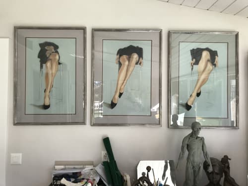 'The Interview' + 'Post Interview’ | Prints by Eleanor Cardozo. Item made of paper