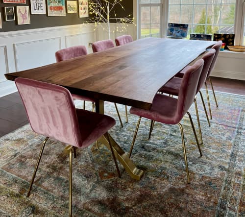 The Williams Table | Dining Table in Tables by Philadelphia Table Company. Item composed of walnut and brass