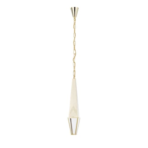 Single-light with Brass Structure Pendant Lamp #2 | Pendants by Bronzetto. Item made of brass