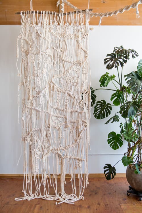 Staircase | Macrame Wall Hanging in Wall Hangings by Modern Macramé by Emily Katz. Item made of fabric with fiber