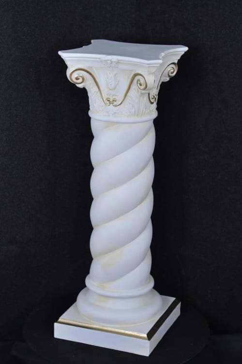 Big Column Twist wonderful hand made in Europe hand painted | Furniture by ultimate European. Item in mid century modern or country & farmhouse style