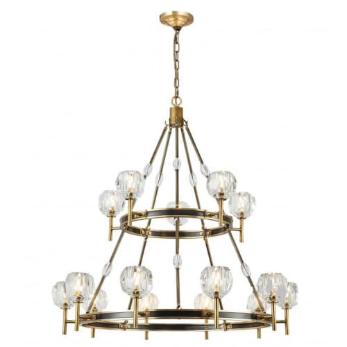 AM8120 BOULE SUSPENDED | Chandeliers by alanmizrahilighting | New York in New York. Item made of brass with glass