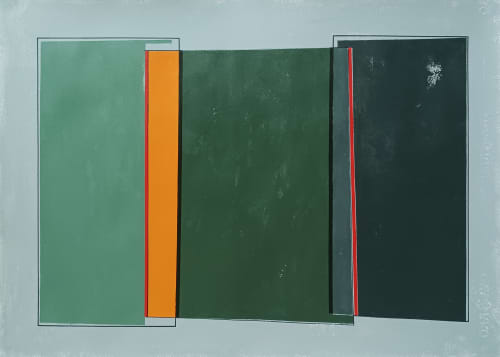 2024d | Oil And Acrylic Painting in Paintings by Luis Medina. Item composed of paper in minimalism or contemporary style