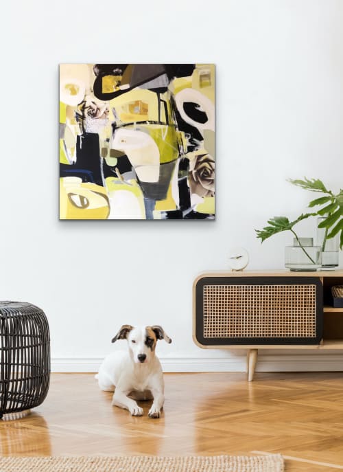 Nature of the Mind 36x36 | Mixed Media by Irene Nelson | GearBox Gallery in Oakland. Item composed of canvas