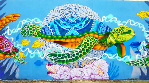Restore coral Mural projetc. | Street Murals by Frase Honghikuri. Item composed of synthetic