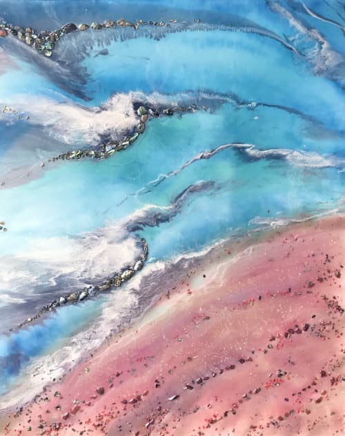 Azure | MARIE ANTUANELLE | Original Seascape Painting | Oil And Acrylic Painting in Paintings by ANTUANELLE | Sydney in Sydney. Item made of canvas & synthetic