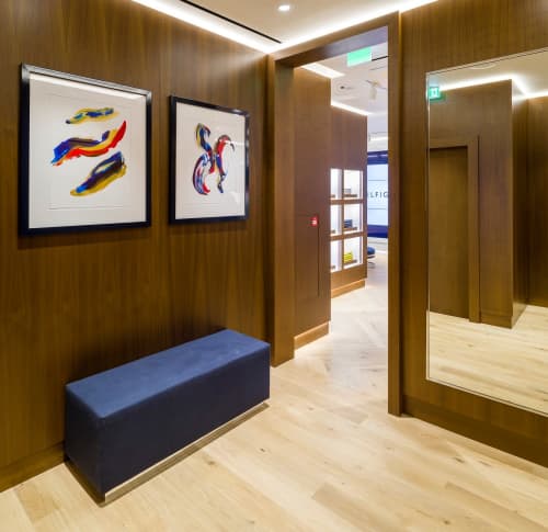 "Flag" Abstract interpretations the Tommy Hilfiger logo. | Oil And Acrylic Painting in Paintings by Justin W. Cox | Tommy Hilfiger in Amsterdam. Item made of paper & synthetic