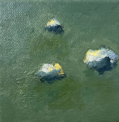Moody Baby Clouds | Oil And Acrylic Painting in Paintings by Marissa Meyzen. Item in mid century modern or contemporary style