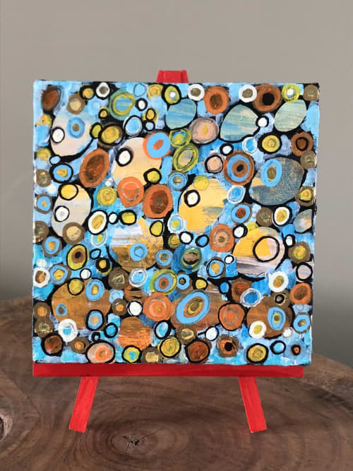 Various Minis | Oil And Acrylic Painting in Paintings by KARDIMAGO. Item made of canvas with synthetic