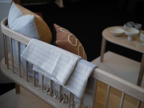 Linen Throw | Linens & Bedding by HOME | Wescover Gallery at West Coast Craft SF 2019 in San Francisco. Item made of fabric