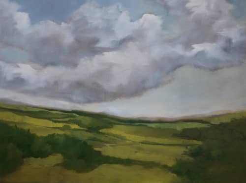 Hessen I + II | Oil And Acrylic Painting in Paintings by Caroline Adams. Item composed of canvas and synthetic
