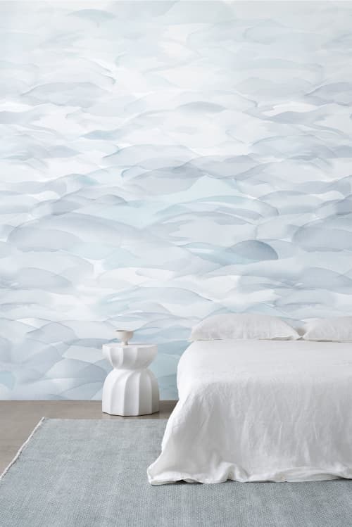 Dune Wallpaper - Ice | Wall Treatments by Emma Hayes. Item composed of fabric and paper