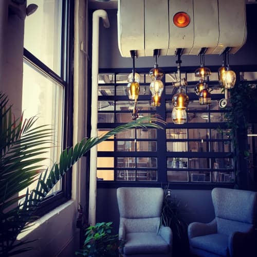 Chandelier | Chandeliers by Remark Glass | South Philly Smökhaus in Philadelphia