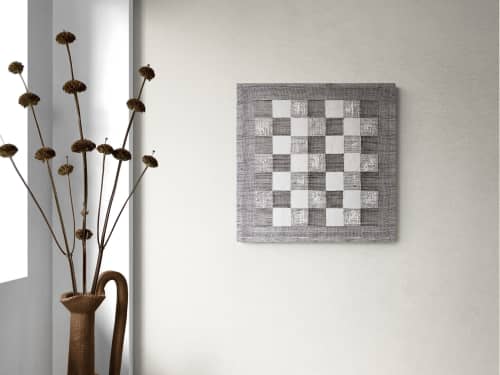 Checkerboard II | Tapestry in Wall Hangings by Morgan Hale. Item made of linen works with minimalism & mid century modern style
