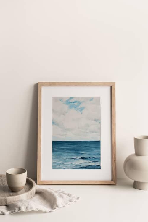 "Towards the Horizon" vertical print | Prints by Coleman Senecal Art. Item made of canvas with paper