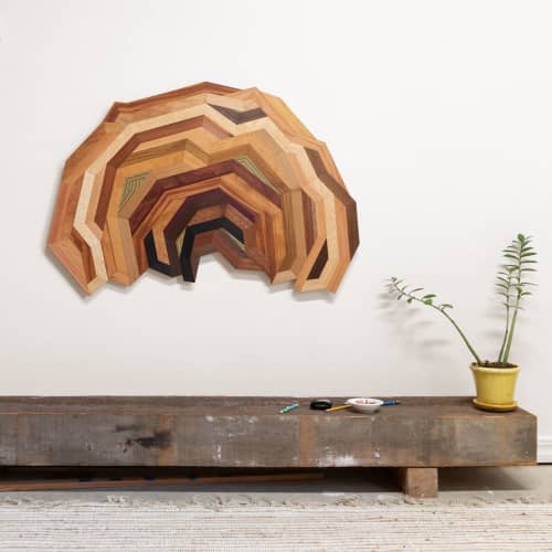 Wall Art - To notice a rainbow | Wall Sculpture in Wall Hangings by Alexandra Cicorschi. Item composed of oak wood