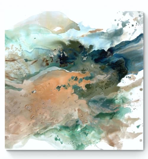 Winter by the sea 8 (the scrub) | Oil And Acrylic Painting in Paintings by Cristina Dalla Valentina. Item composed of canvas & synthetic compatible with contemporary and modern style