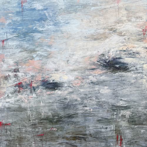 Morning Fog | Oil And Acrylic Painting in Paintings by Ana Carolina Mönnaco. Item made of paper works with contemporary & coastal style