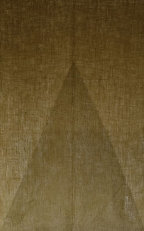 Breath Mountain meditative stitched fiber art | Tapestry in Wall Hangings by Filiz Soyak. Item made of cotton with fiber