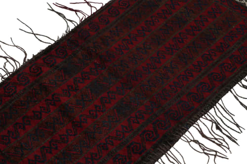 Vintage Baluch Persian rug in Brown, Red & Blue Patterns | Area Rug in Rugs by Rug and Kilim